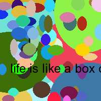 life is like a box of chocolates you never